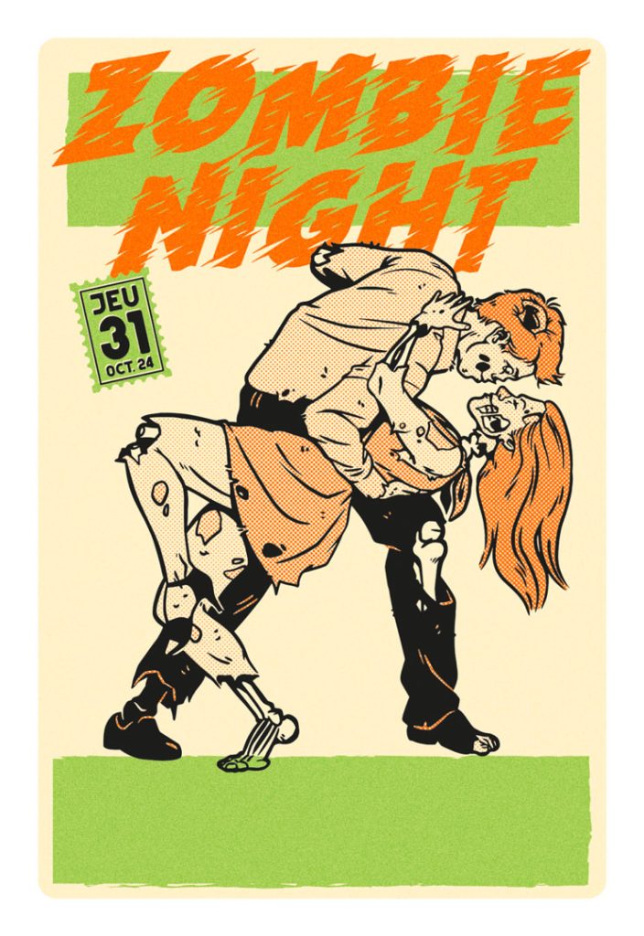 Affiche Zombie Night 2024 aux Lendemains Qui Chantent